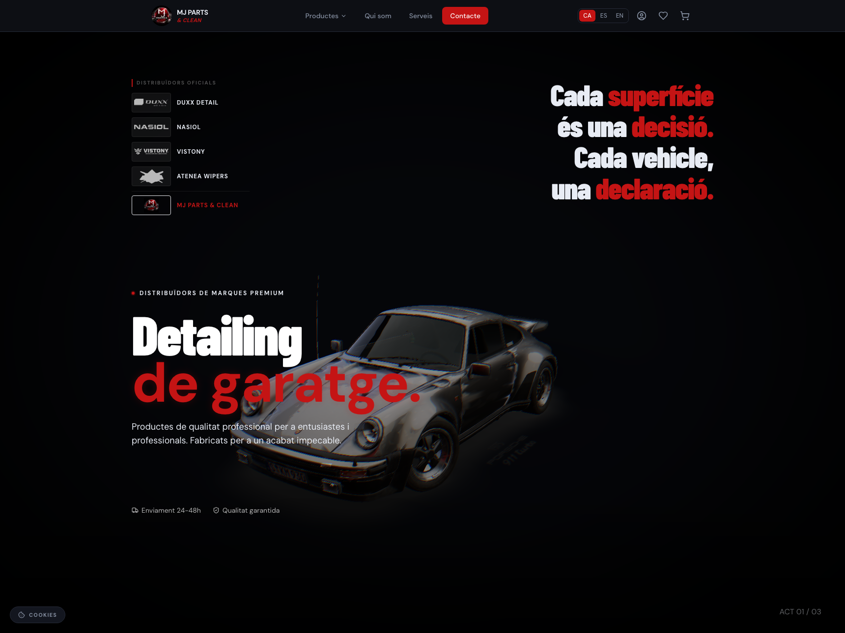 Botiga online de productes de detailing per a vehicles